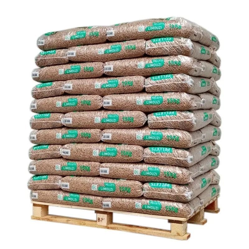 Granulés de bois Limouzi — 66 sacs de 15 Kg