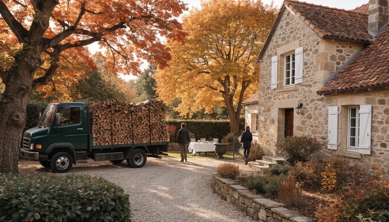 Livraison de bois de chauffage en France